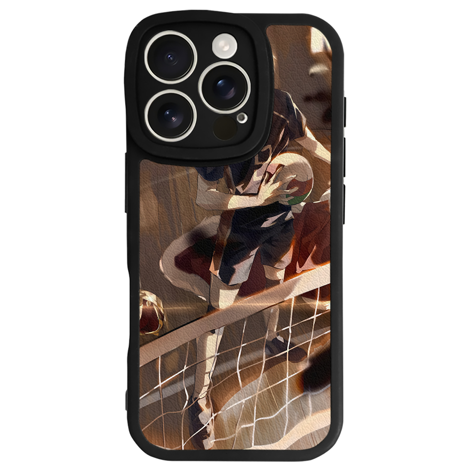 （画像用） ハイキュー!! Haikyu!! 【iPhone 16シリーズ対応】シリコンスマホケース（レザー調） 材質：シリコン
